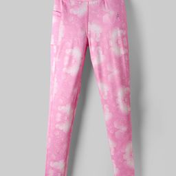 Pine Active Knit Full Length High Stretch Leggings With Pentagon Print - Pink-picture-18