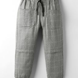 Olio Kids Cotton Woven Full Length Solid Color Trouser - Grey-picture-12
