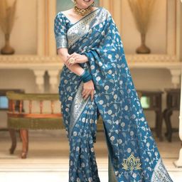 zinzraa Ethnic Motifs Zari Pure Silk Kanjeevaram Saree-picture-28