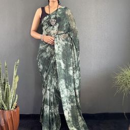 all about you Ombre Saree With Unstitched Blouse Piece-picture-20