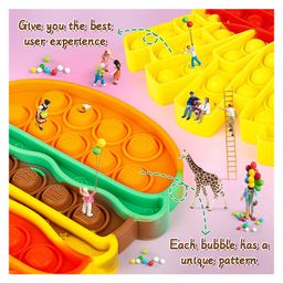 VELLIQUE Burger & Fries Shape Pop Bubble Stress Relieving Silicone Pop It Fidget Toy Pack Of 2 - Multicolour image 2