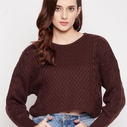 Duke Women Woollen Round Neck Long Sleeves Pullover Sweaters-image-66