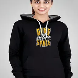 REYA Women Typography Printed Hooded Cotton Sweatshirt-picture-42