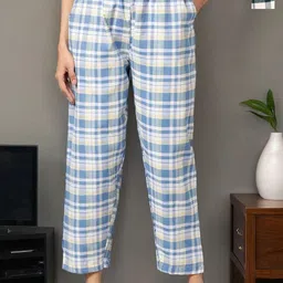 Kryptic Pack Of 2 Checked Pure Cotton Relaxed Fit Lounge Pants-picture-16