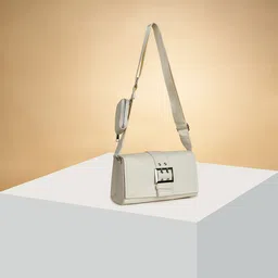 Forever Glam by Pantaloons Colourblocked PU Oversized Structured Sling Bag-image-82