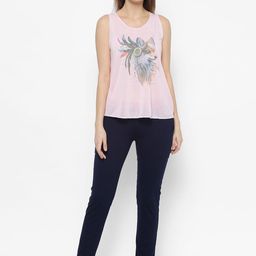 VIMAL JONNEY Women Pink & Navy Blue Printed Cotton Blend Night Suit LT_12_P_F6_NVY_02-image-51