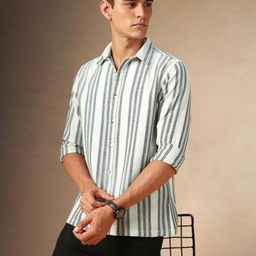 Dennis Lingo Men Opaque Striped Casual Shirt-picture-10