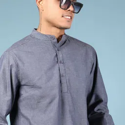 V-Mart Cotton Mandarin Collar Short Kurta-image-33