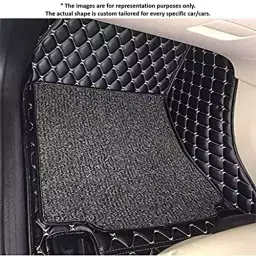Auto Pearl Luxury Leatherite 7D Car Floor Mats Compatible with Fortuner Old-image-86
