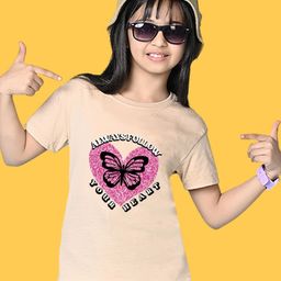 NUSYL Girls Graphic Printed Round Neck Oversized T-shirt-picture-1