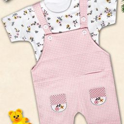 BAESD Infants Printed Dungaree With T-Shirt-45