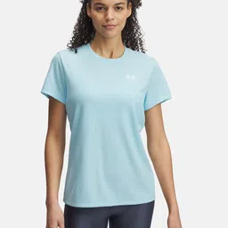 UNDER ARMOUR Ribbed Brand Logo Detail Loose Fit Tech Training T-shirt-image-54