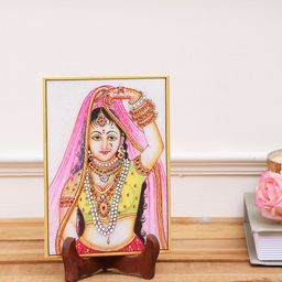 Aapno Rajasthan Pure White Marble Square Decorative Plate With Handpainted Motifs-image-30