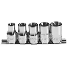 FACOM 12.7 mm (1/2 Inch) Torx Sockets Set, STX.40 (Set of 5)-42