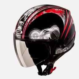 Studds N2 Black Large (580 mm) Open Face Helmet, Track D1 Decor-image-76