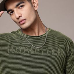 The Roadster Lifestyle Co. Ribbed Longline Pure Cotton Pullover-image-68