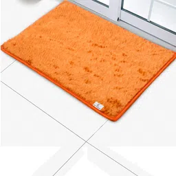 Kuber Industries Set Of 2 Solid Shaggy Microfiber Anti-Skid Rectangular Doormats image 3