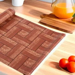 REVEXO Beige & Brown Printed Water-Resistant Shelf Liner-image-39