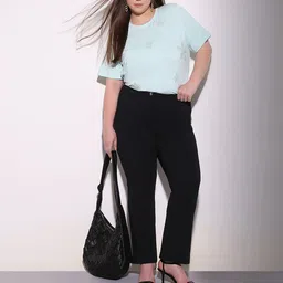 VERO MODA CURVE Women Straight Fit High-Rise Trousers-image-55