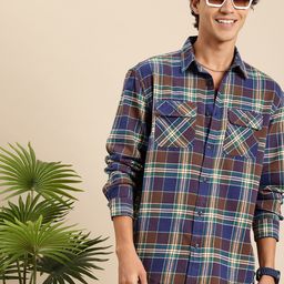 Mast & Harbour Men Relaxed Checked Casual Shirt-picture-5