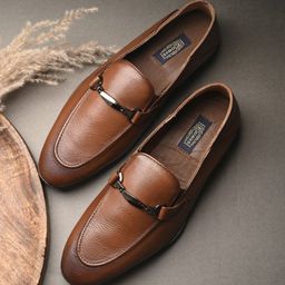 Egoss Men Leather Formal Loafers-image-87