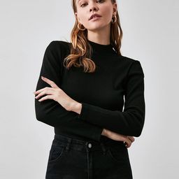 Trendyol Women Solid High Neck Fitted Top-picture-13