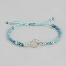EL REGALO Unisex Blue & Silver-Toned Charm Bracelet-12