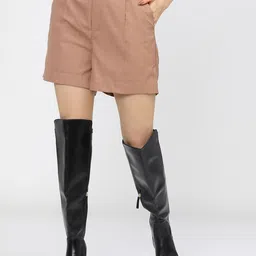 Tokyo Talkies Women Checked Shorts-image-79