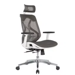 Ample Seatings Zoner Black Office Chair with Headrest-44
