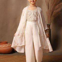 FASHION DREAM Girls Ethnic Motifs Embroidered Regular Top with Palazzos-picture-23