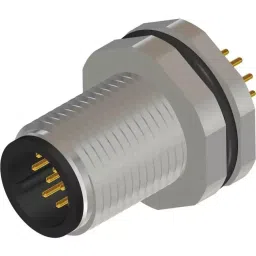 RS PRO Circular Connector 12 Contacts Rear Mount M12 Connector Plug, 2017211-1