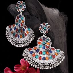 Moedbuille Silver-Plated Classic Chandbalis Earrings-image-6