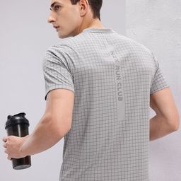 HRX by Hrithik Roshan Men Checked Rapid-Dry Running T-shirt-16