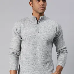 Pierre Carlo Men Self Design Cable Knit Pullover-image-73