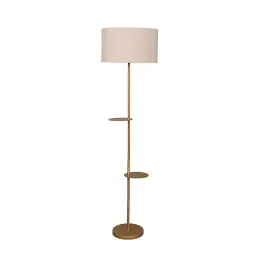 Sanded Edge Metal White Floor Lamp with 2 Shelf for Living Room, Home Décor, Gift-picture-30