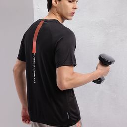 HRX by Hrithik Roshan Men Striped Rapid-Dry Training T-shirt-picture-26