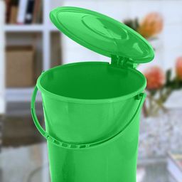 Kuber Industries Green 2-Pieces Pedal Dustbins With Handle - 10 L Each-22