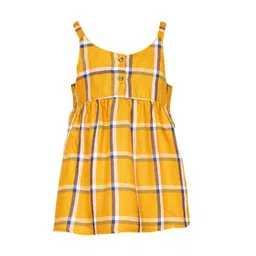 IDK Girls Yellow Checked A-Line Top-image-91