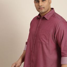 Sztori Men Plus Size Pure Cotton Solid Casual Shirt-picture-43