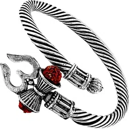 Dynamic Retail Global Men's Silver Pleated Rudaksh Bracelet-image-87