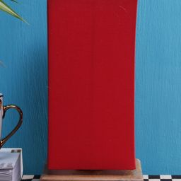 Devansh Red Solid Traditional Column Table Lamp with Shade-5