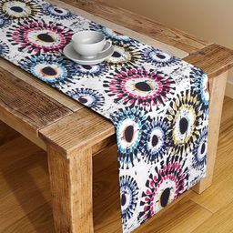Alina decor Blue & Black Abstract Digital Printed Table Runner-31