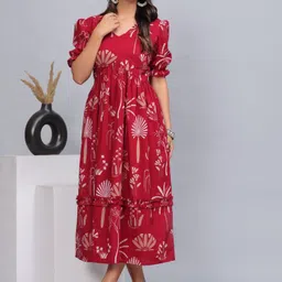 CTMTEX Women Floral Dyed Gotta Patti Anarkali Kurta-image-45