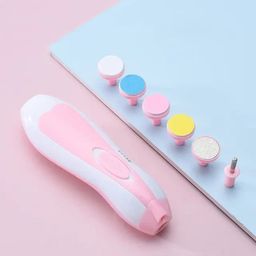 Baby Electric Nail Trimmer with 6 attachment and LED Light - Pink-image-20