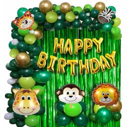 Bubble Trouble Jungle Safari Theme Birthday Decoration - 100 Pieces-image-80