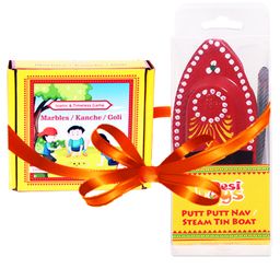 Desi Toys Steam Toy Boat & Marbles Game Combo-20