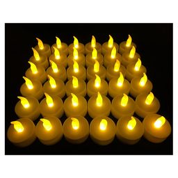 True Decor Acrylic Flameless & Smokeless LED Candles in Yellow- Pack Of 36-image-72
