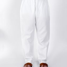 BownBee Cotton Solid Pyjama - Off White-image-94