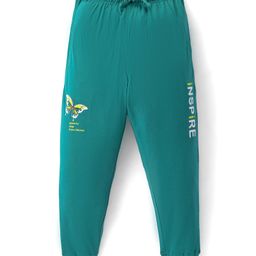 Doreme Single Jersey Full Length Lounge Pant Text Print - Toffy Green-image-56