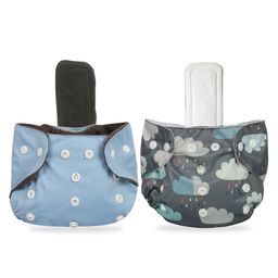 Chinmay Kids Printed Diapers Pack of 2 | Size Adjustable Baby Cloth Button Diaper - Washable/Reusable Nappies for Infants & Toddlers With Insert-image-93